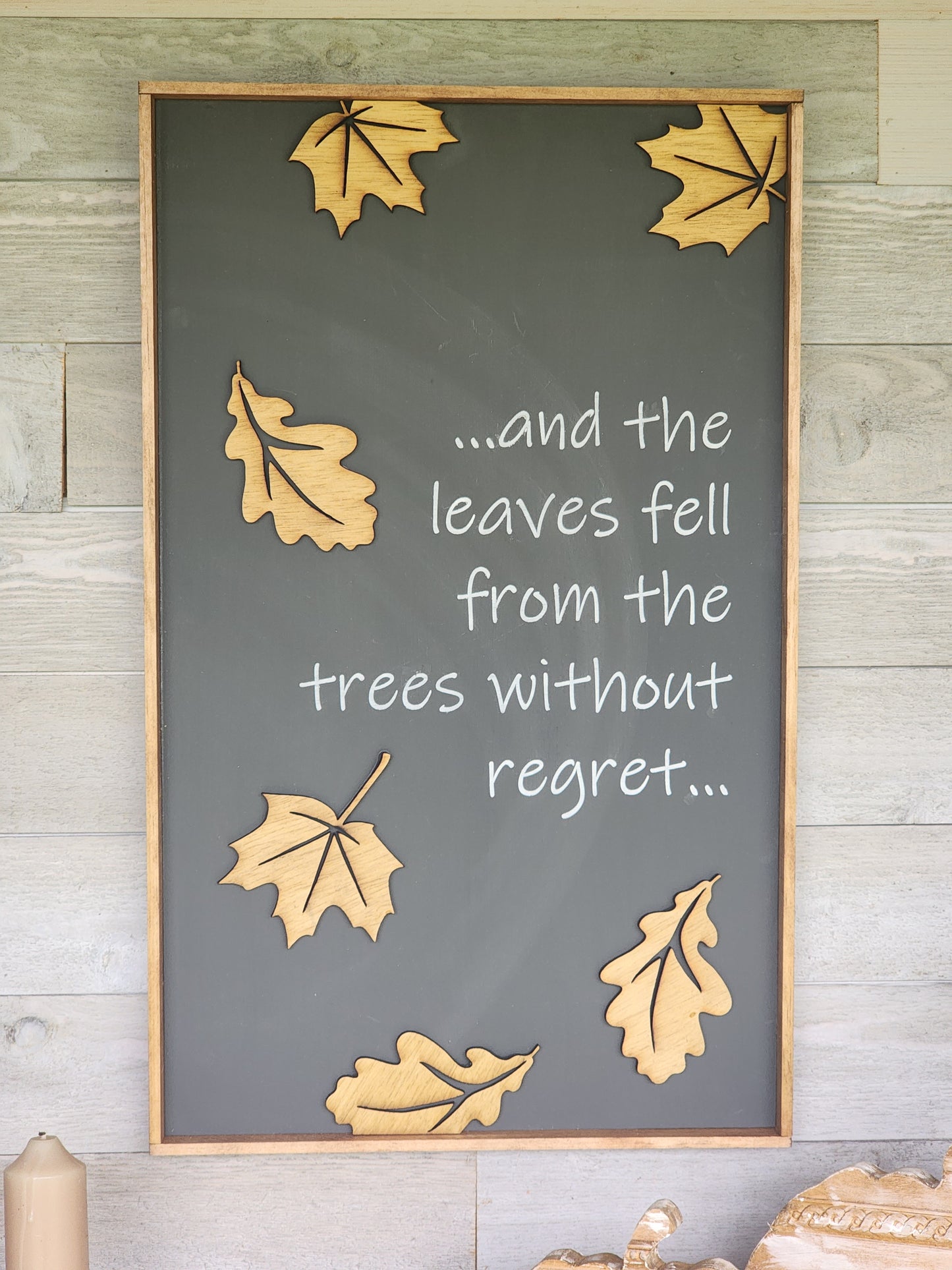 Fall Wood Sign, Fall Leaves, Fall Home Decor, Wooden Fall Decor