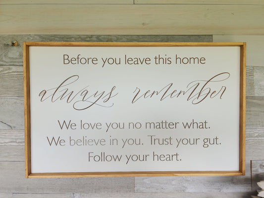 Before You Leave Sign, Home Decor, Neutral Home Sign, Entrance Way Sign, Porch Sign