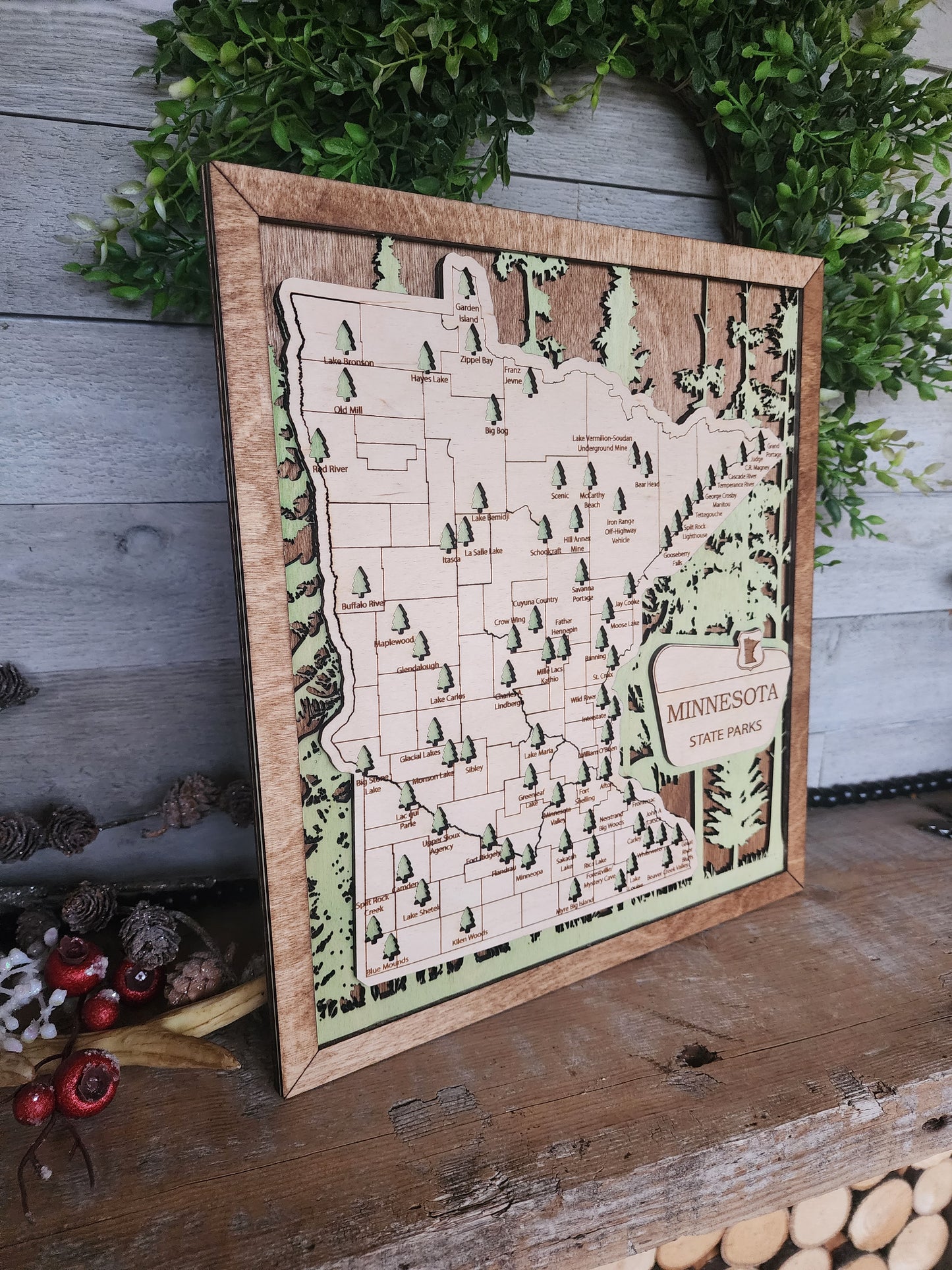 Minnesota State Park Travel Map, MN State Park Tracker Map, Travel Tracker