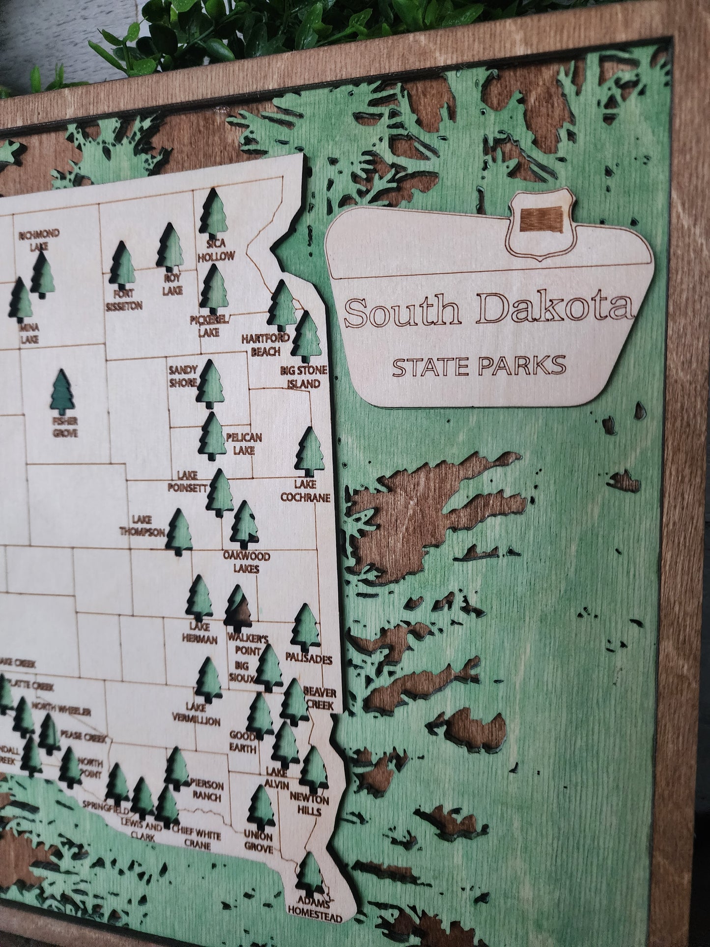South Dakota State Park Travel Map, MN State Park Tracker Map, Travel Tracker