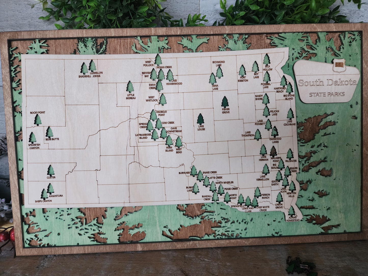 South Dakota State Park Travel Map, MN State Park Tracker Map, Travel Tracker