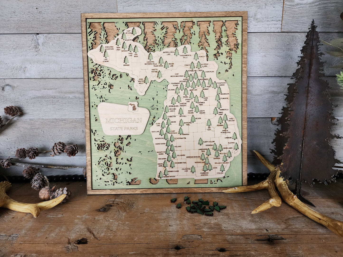 Michigan State Park Travel Map, MN State Park Tracker Map, Travel Tracker