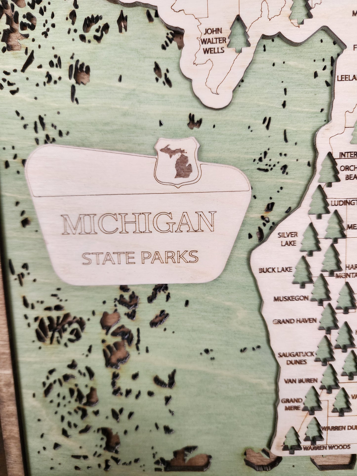 Michigan State Park Travel Map, MN State Park Tracker Map, Travel Tracker