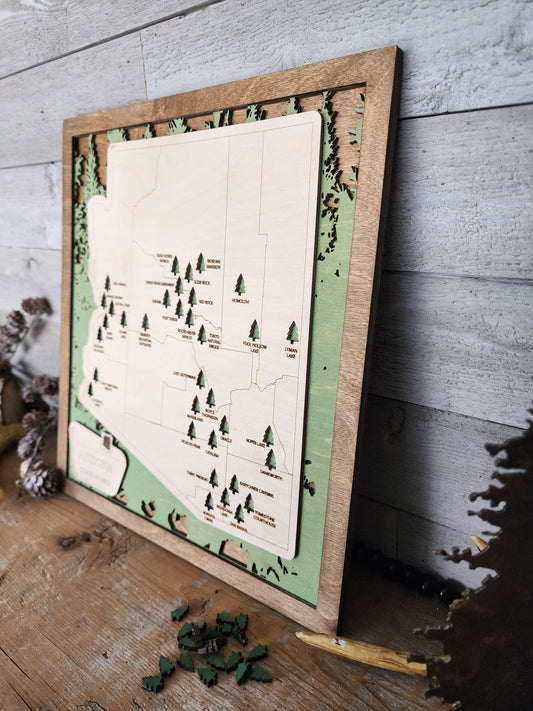 Arizona State Park Travel Map, MN State Park Tracker Map, Travel Tracker