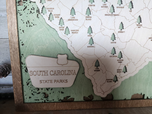 South Carolina State Park Travel Map, MN State Park Tracker Map, Travel Tracker