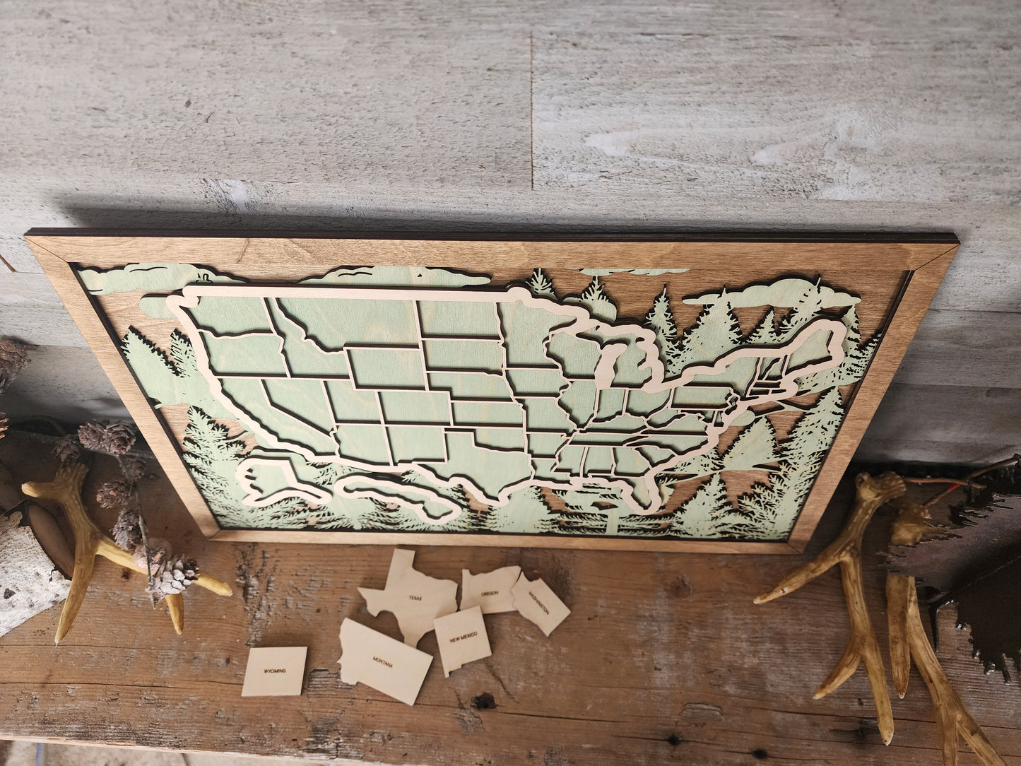 Travel Map, Family Travel Map, Travel Tracker, U.S. Travel Map, United States, U.S. Map, Puzzle, U.S. Map Puzzle, Travel Gift