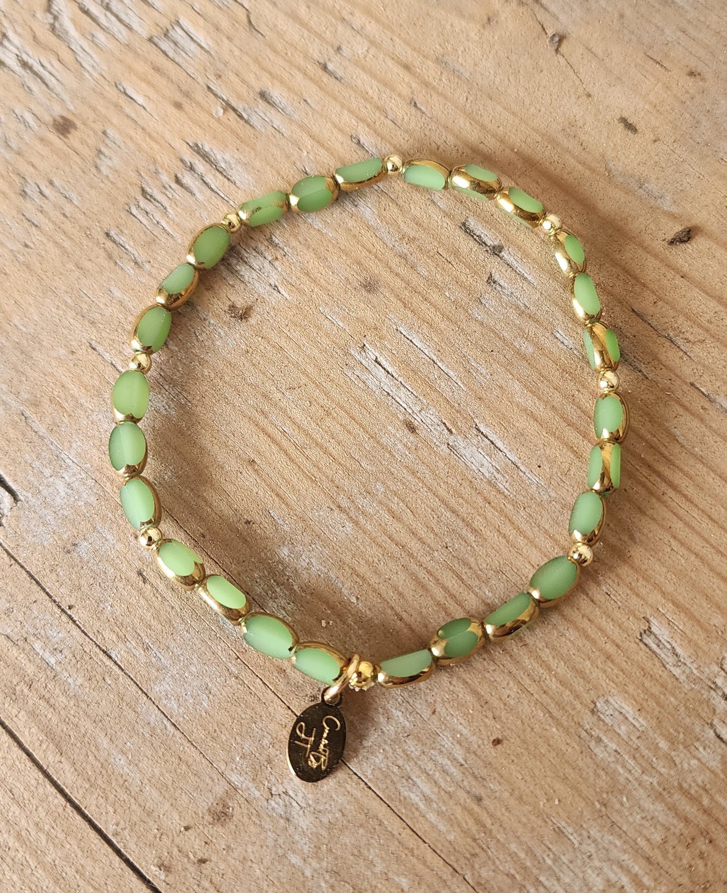 Transparent Glass Bead Bracelet