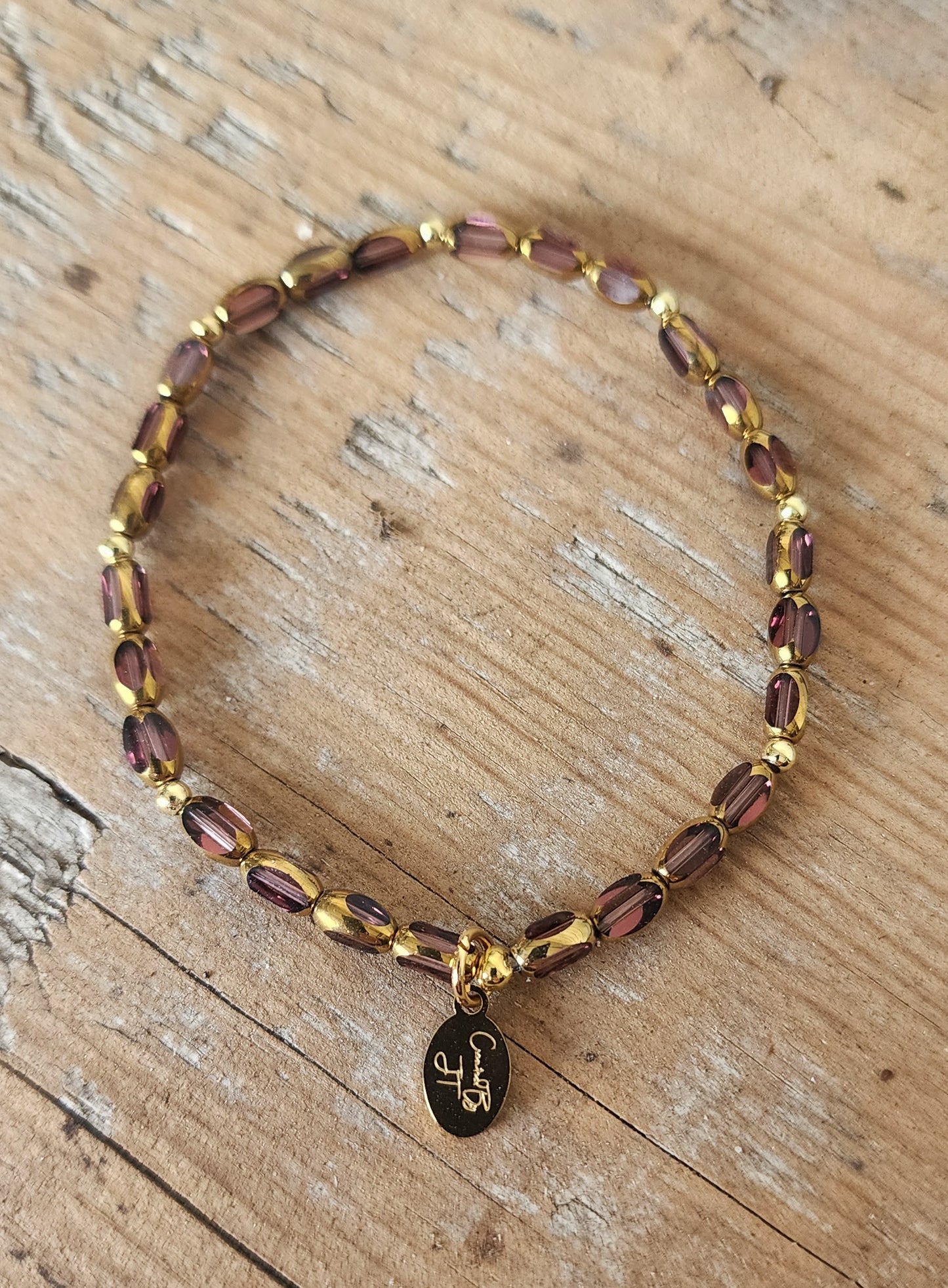 Transparent Glass Bead Bracelet