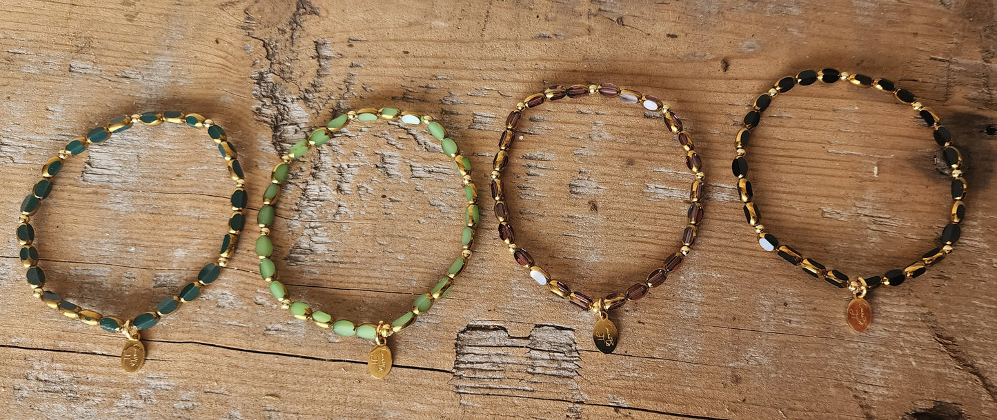 Transparent Glass Bead Bracelet