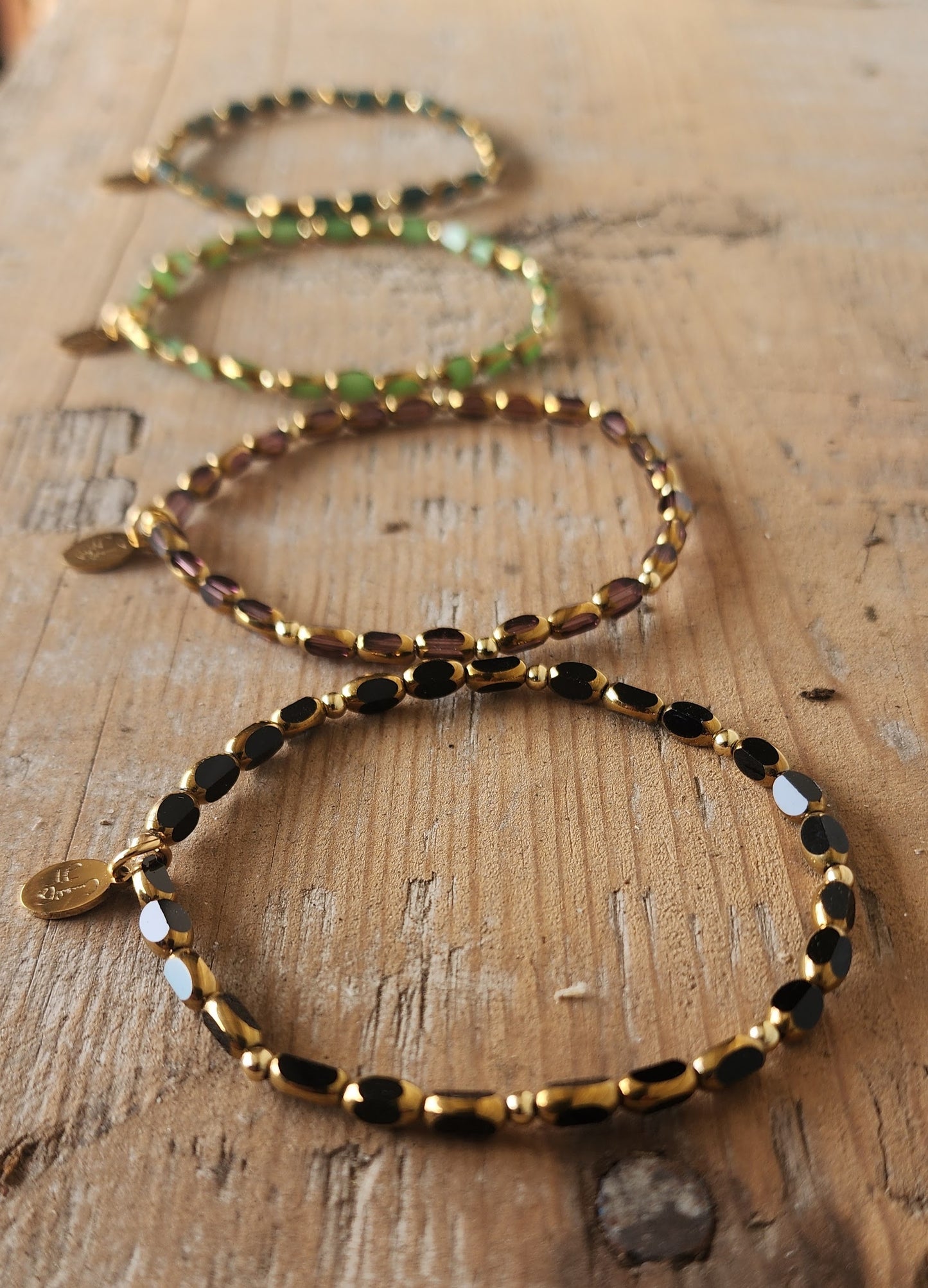 Transparent Glass Bead Bracelet