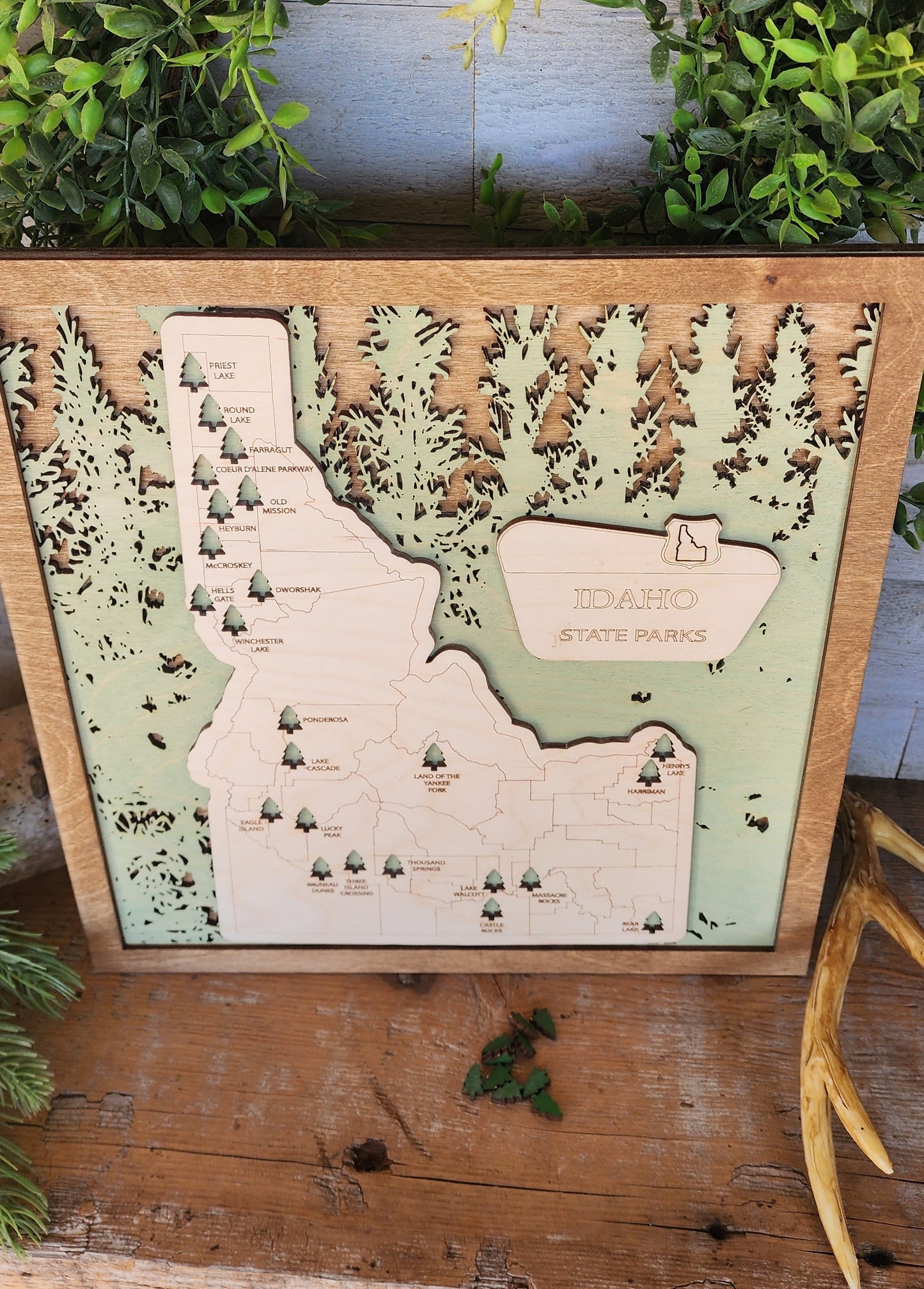 Idaho State Park Travel Map, ID State Park Tracker Map, Travel Tracker