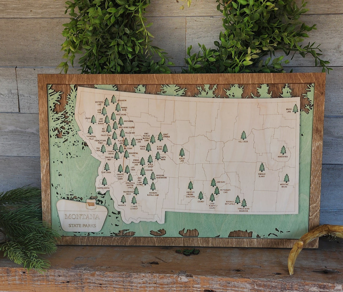 Montana State Park Travel Map, MT State Park Tracker Map, Travel Tracker