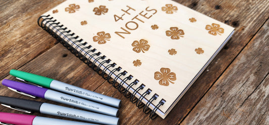 4-H Award Notebook, Sketchbook, Spiral Bound, Blank Pages, Dot Grid, 4-H Thankyou, Show Stock Thankyou