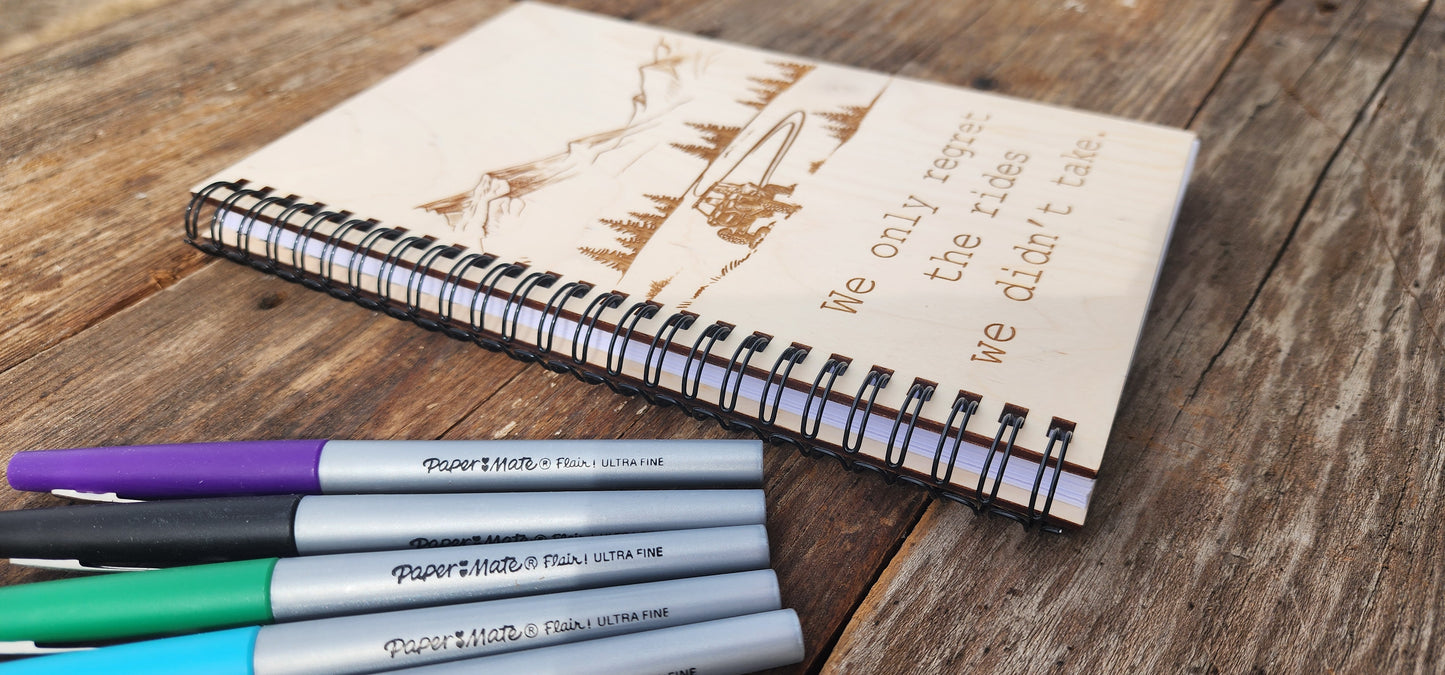 ATV Journal, Custom Wood Journal, Trail Riding Journal, The General, Dot Grid Journal, Spiral Journal