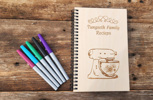 Custom Recipe Book, Wedding Gift, Spiral Recipe Book, Cooking Journal, Mother's Day Gift, Dot Grid Recipe Book