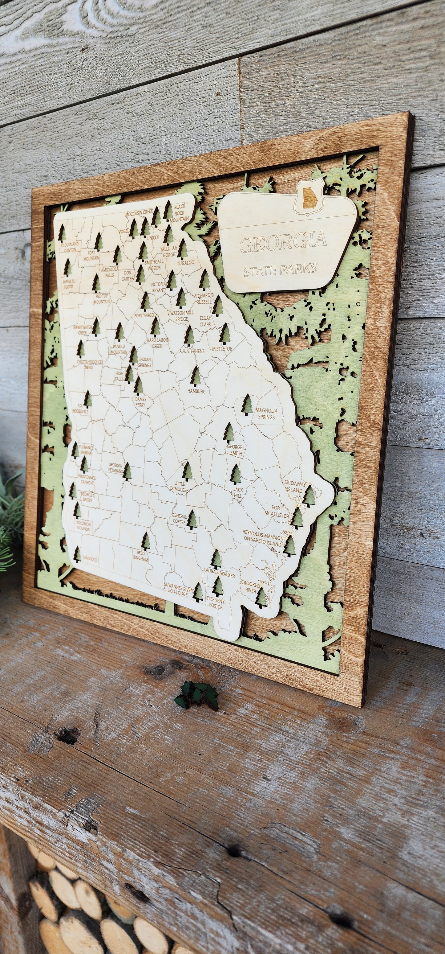 Georgia State Park Travel Map, GA State Park Tracker Map, Travel Tracker