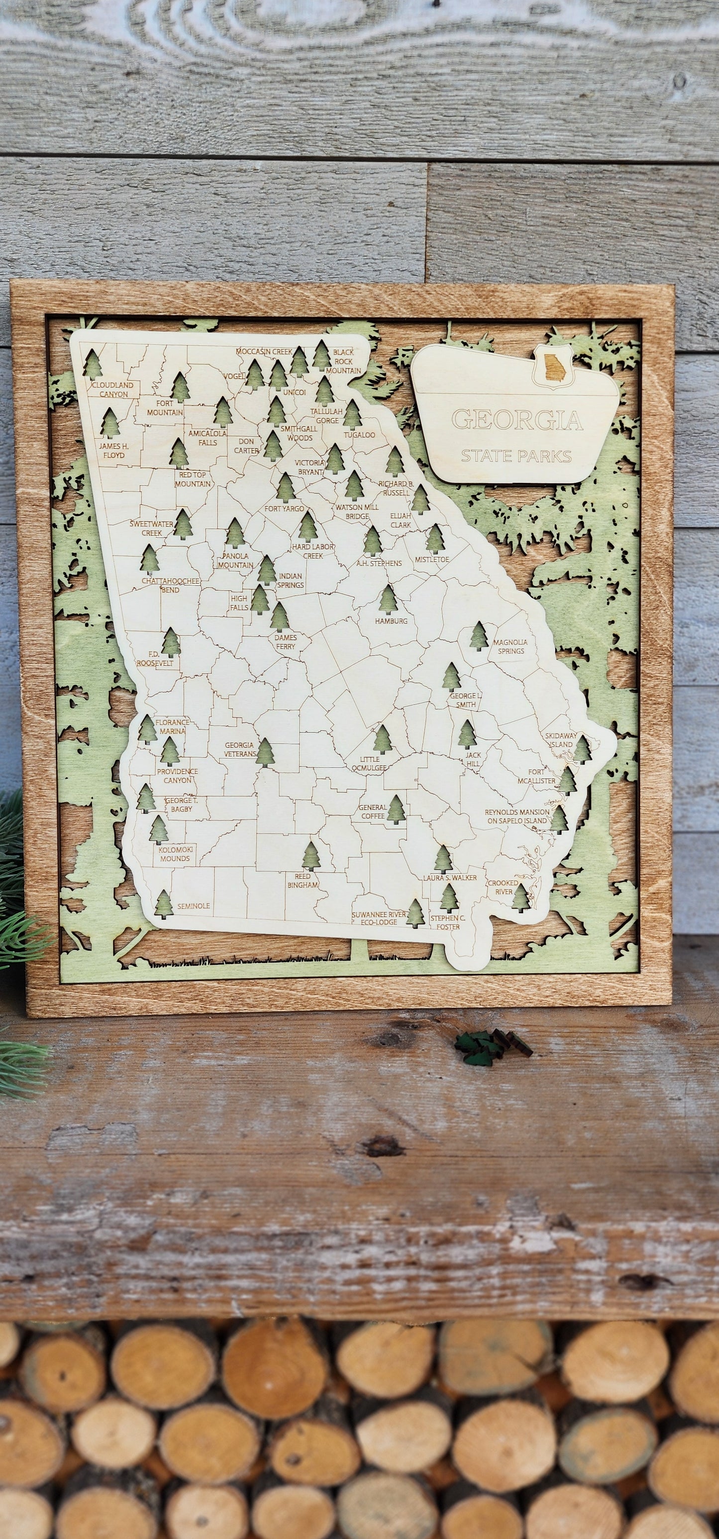 Georgia State Park Travel Map, GA State Park Tracker Map, Travel Tracker