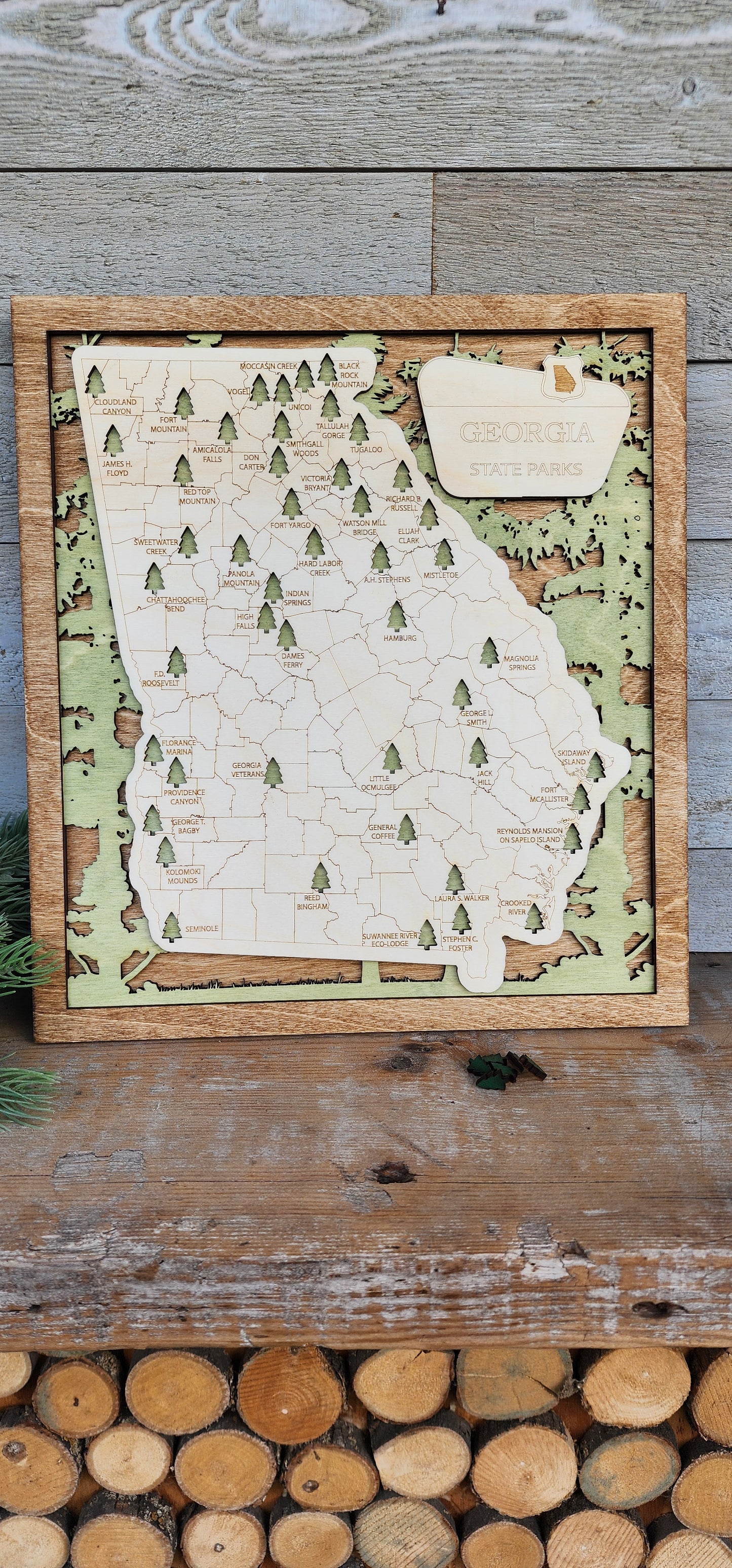 Georgia State Park Travel Map, GA State Park Tracker Map, Travel Tracker