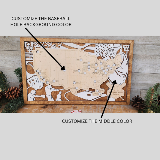 Baseball Stadium Map, Stadium Travel Tracker