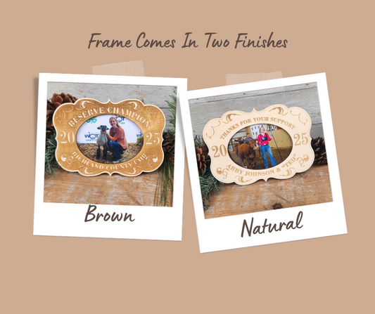 Custom 4-H Award, Show Stock Buyer Thank You, Personalized Wood Belt Buckle Award Frame