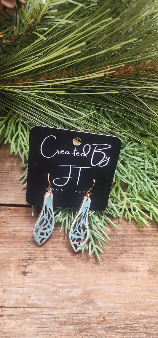 Dragonfly Earrings, Blue Earrings