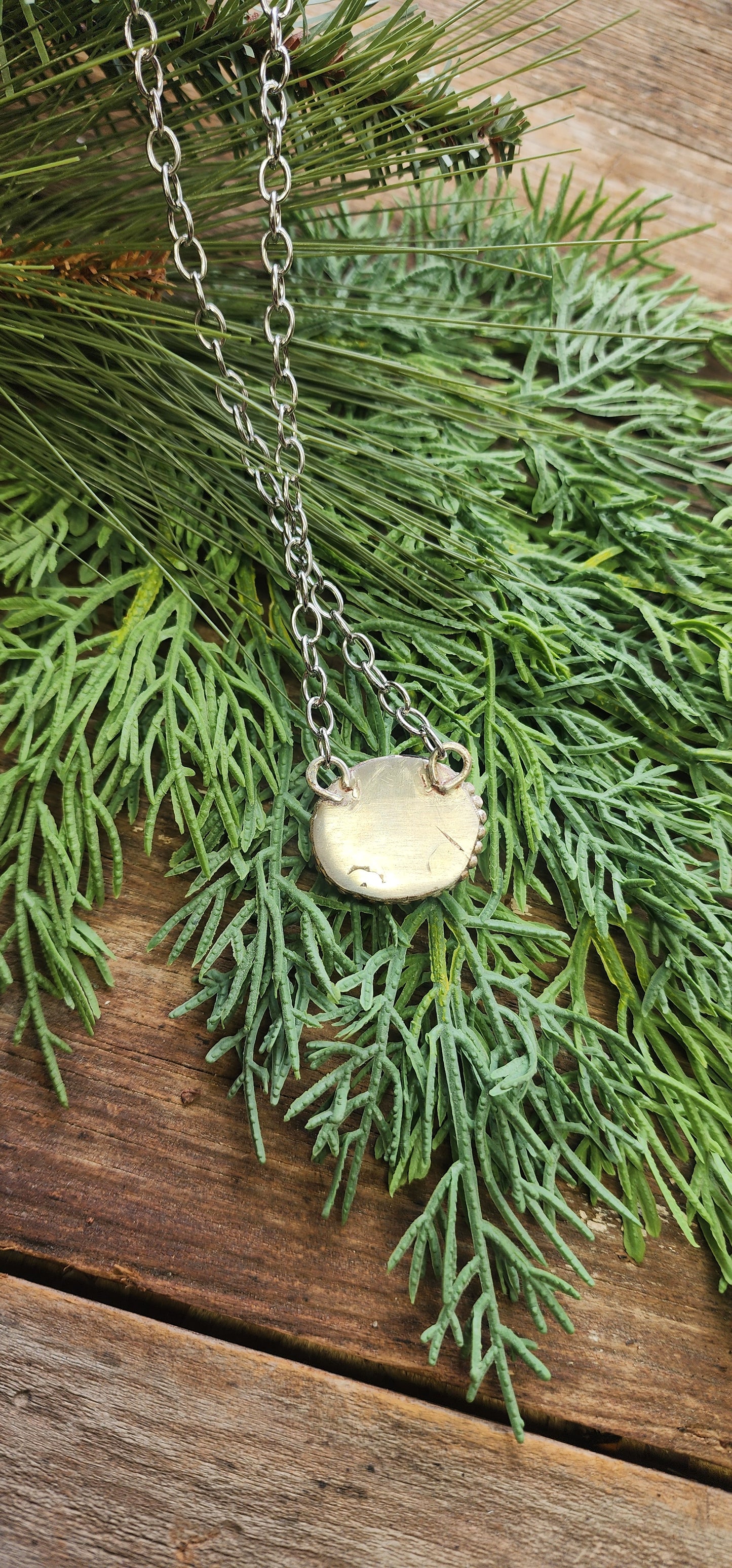 Broken China Jewelry Sterling silver "Bird" Necklace