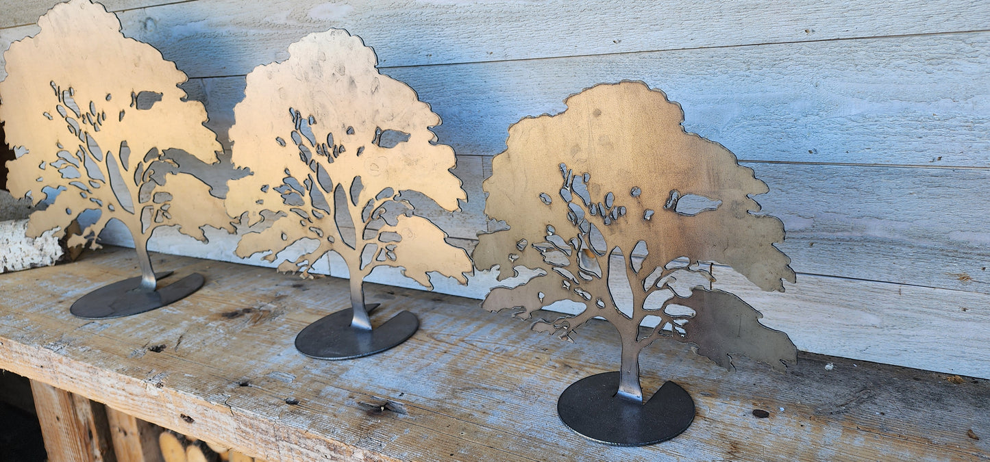 Metal Oak Trees, Farmhouse Metal Decor, Rustic Metal Tree, Fall Home Decor