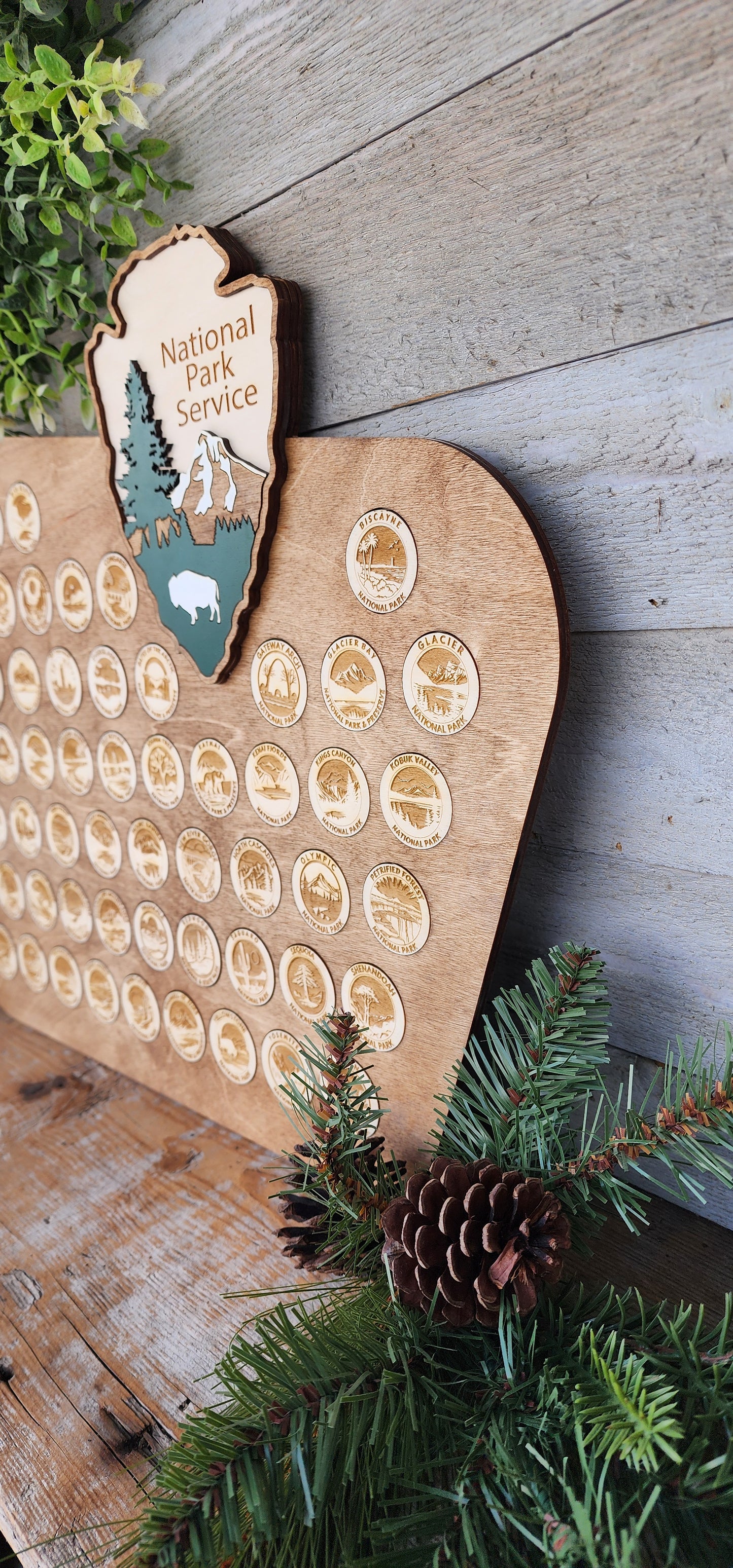 National Park Wooden Coin Tracker, National Parks Travel Tracker, National Parks Marker, US Travel Map, Travel Home Decor