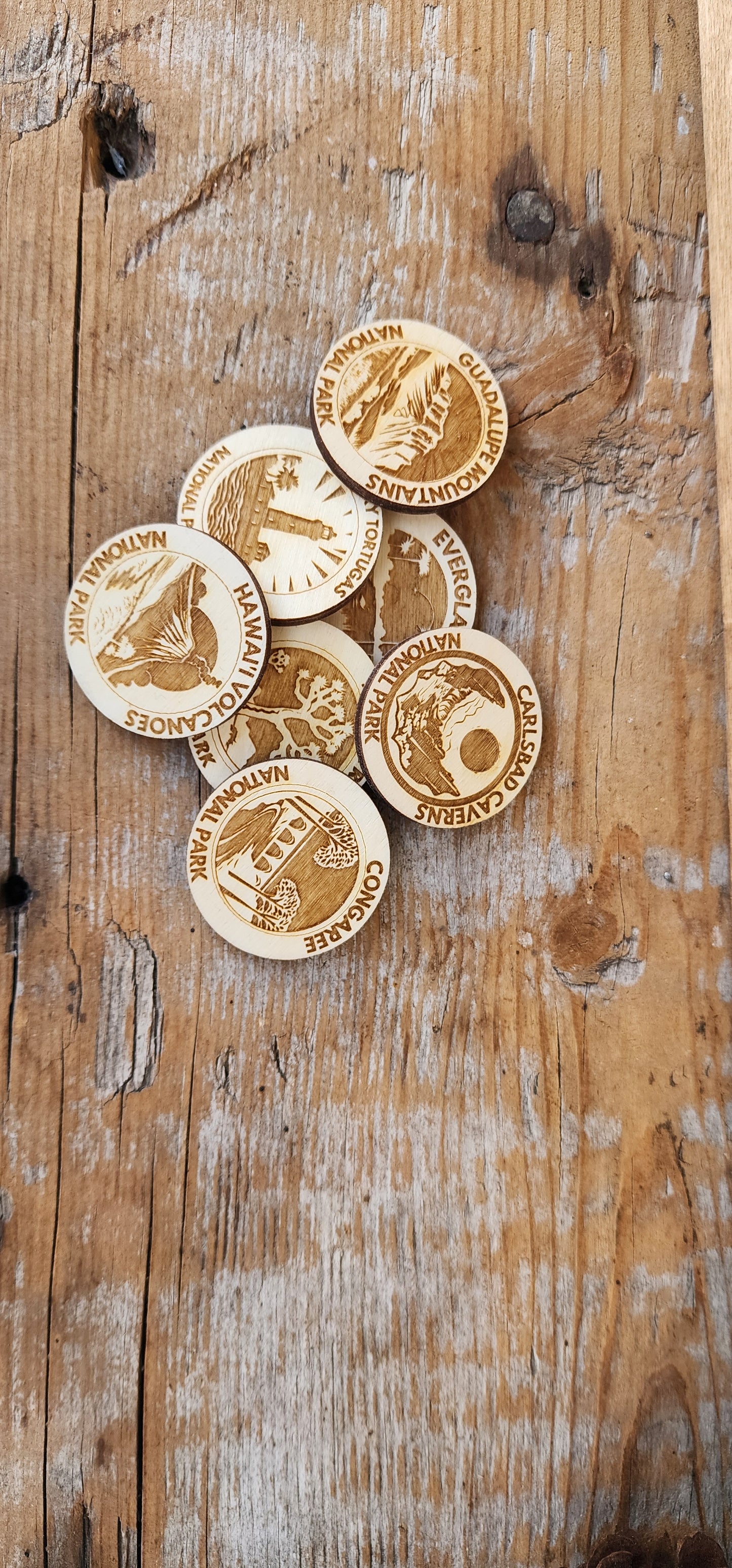 National Park Wooden Coin Tracker, National Parks Travel Tracker, National Parks Marker, US Travel Map, Travel Home Decor