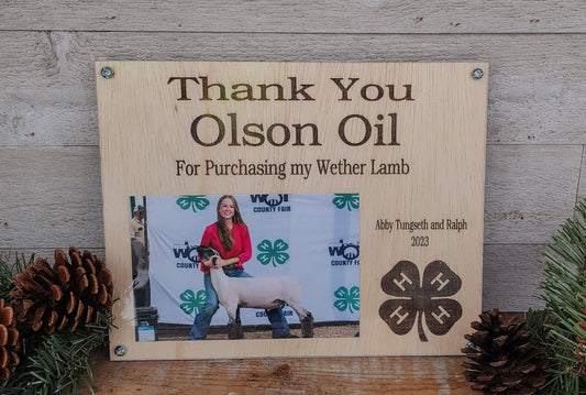 4-H Award Thankyou Plaque