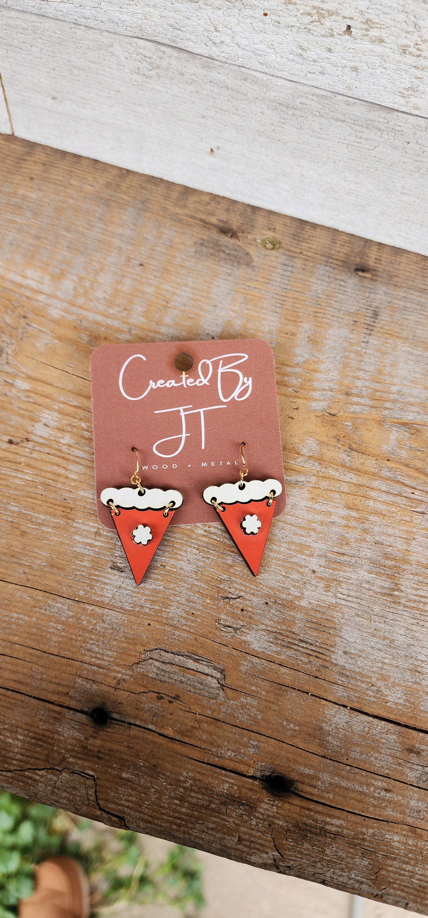 Pumpkin Pie Wood Earrings, Thanksgiving Earrings, Pie Earrings, Lightweight Earrings
