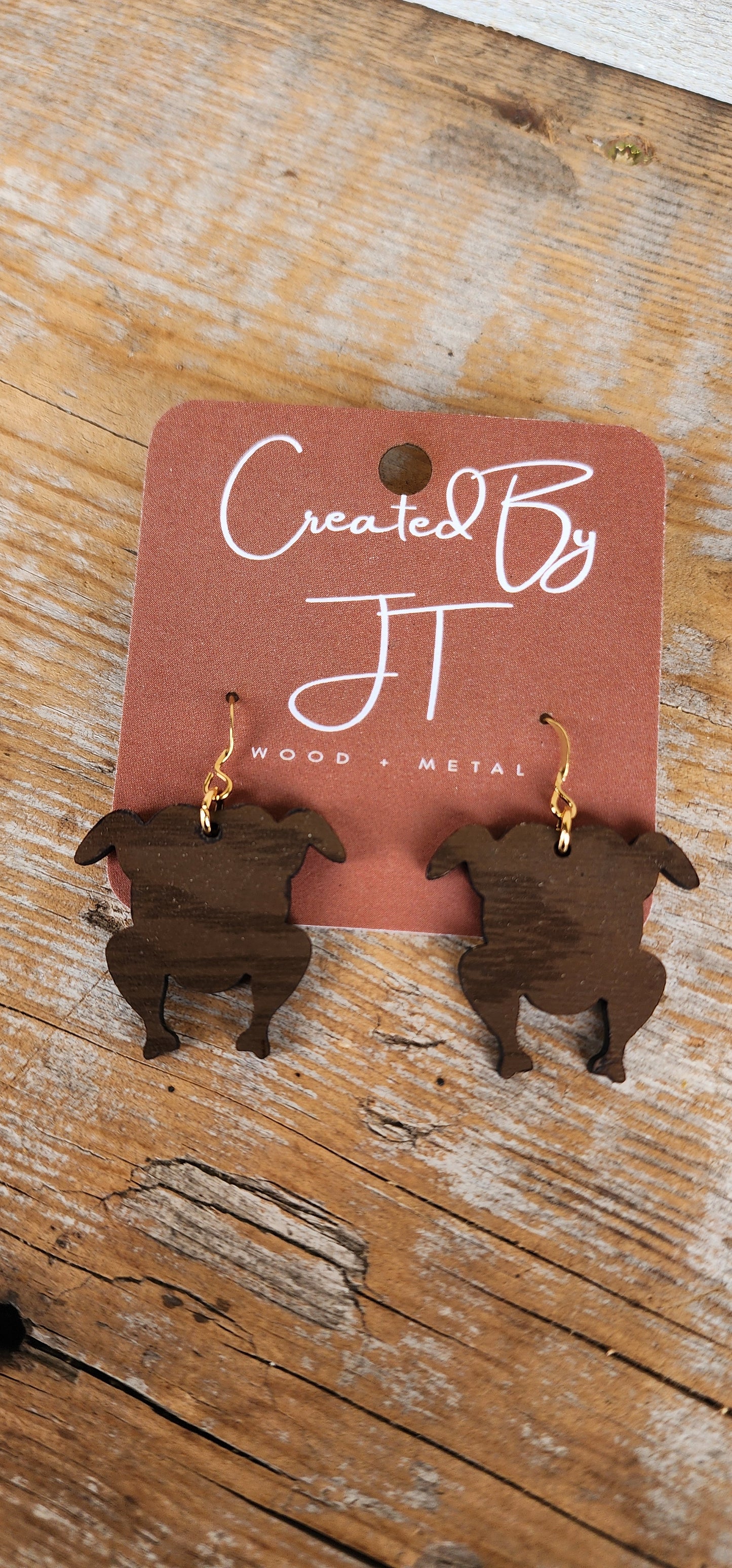 Turkey Earrings, Thanksgiving Earrings, Holiday Earrings, Wood Earrings