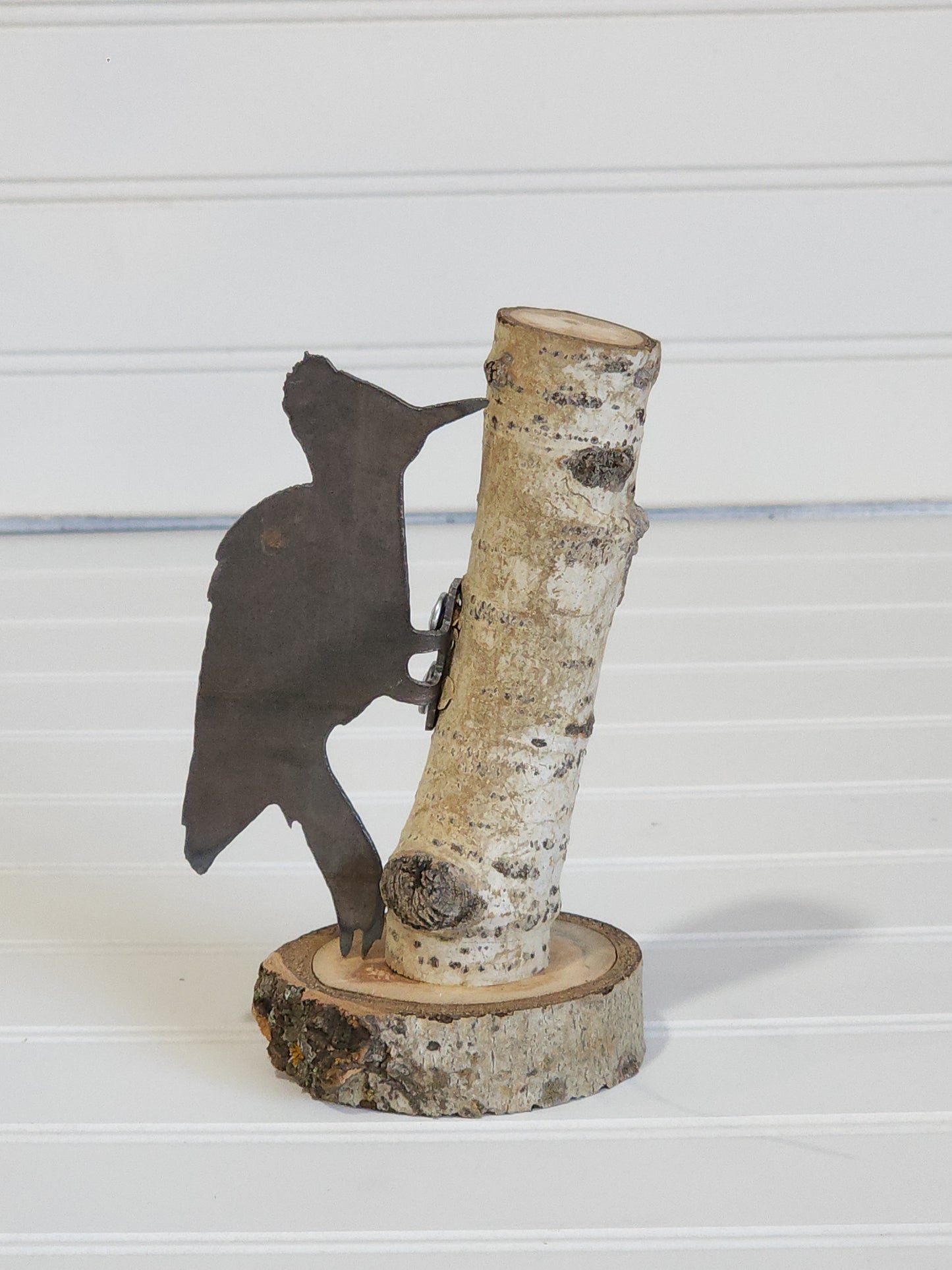 Bird on Branch, Metal Bird Decor, Cardinal, Woodpecker, Nuthatch Decorations