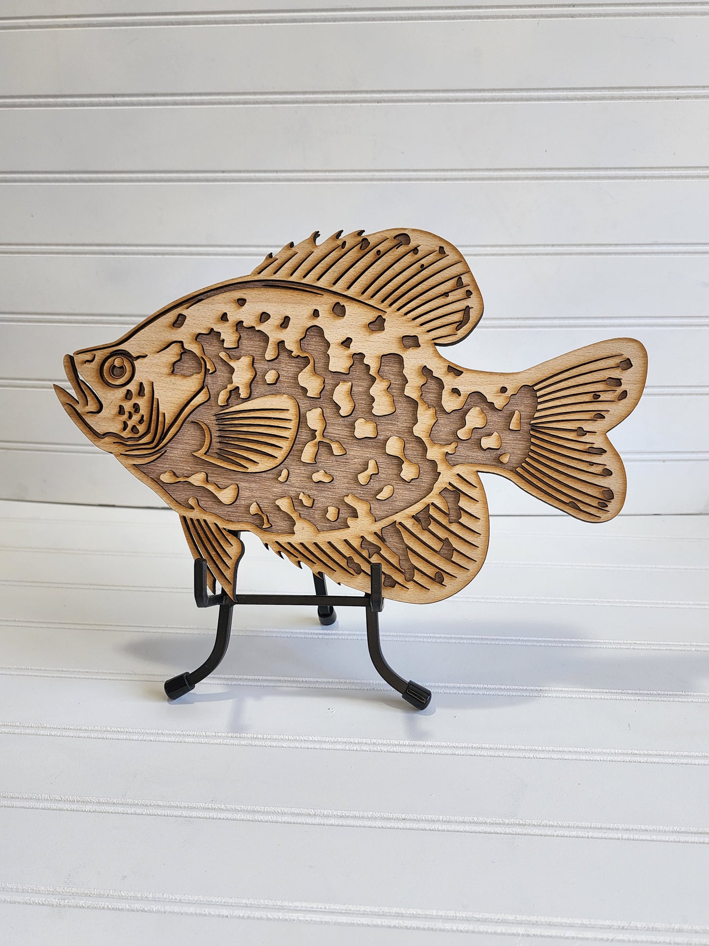 Wooden Crappie Sign, Mens Gift, Father's Day, Man Cave, Fish Art, Crappie Art