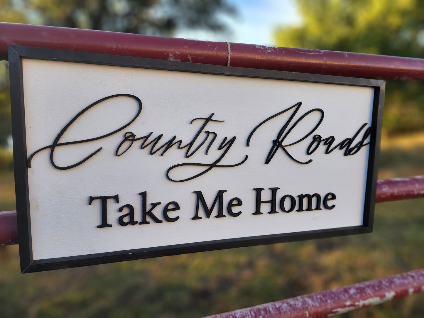 Country Roads Take Me Home Sign