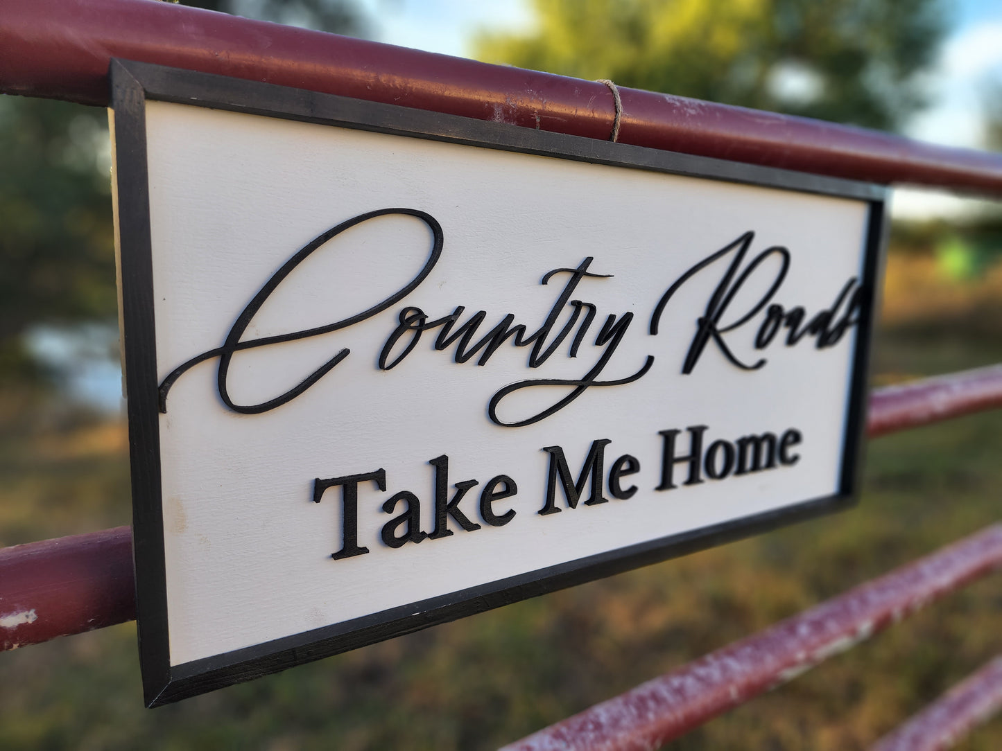 Country Roads Take Me Home Sign