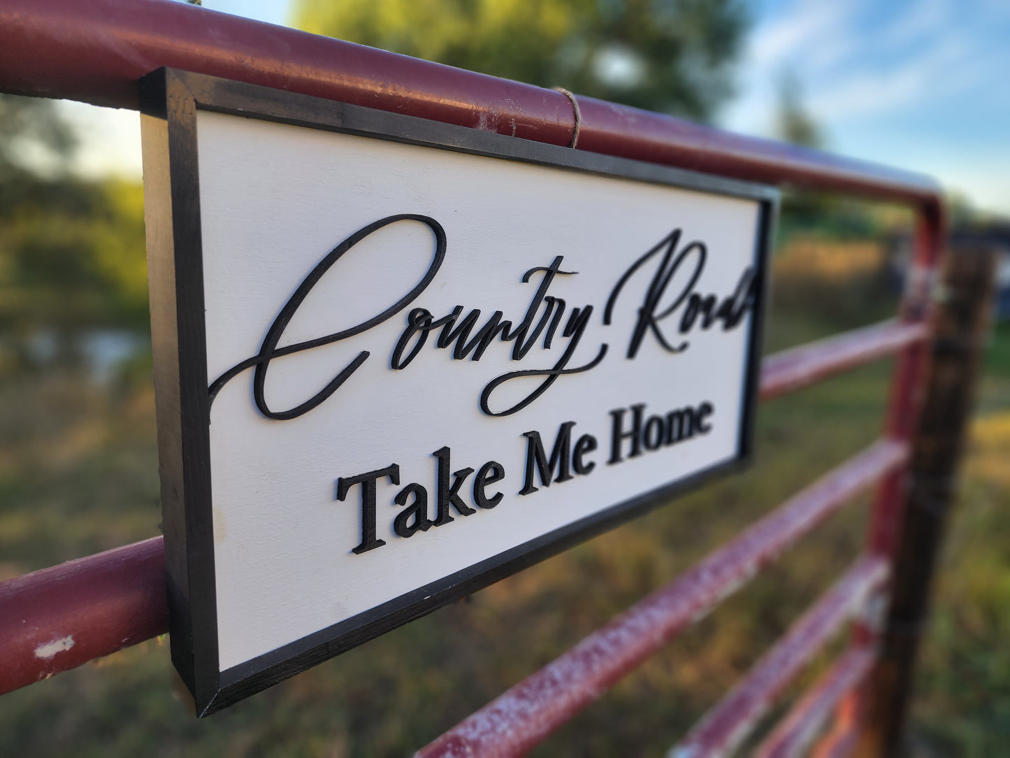 Country Roads Take Me Home Sign