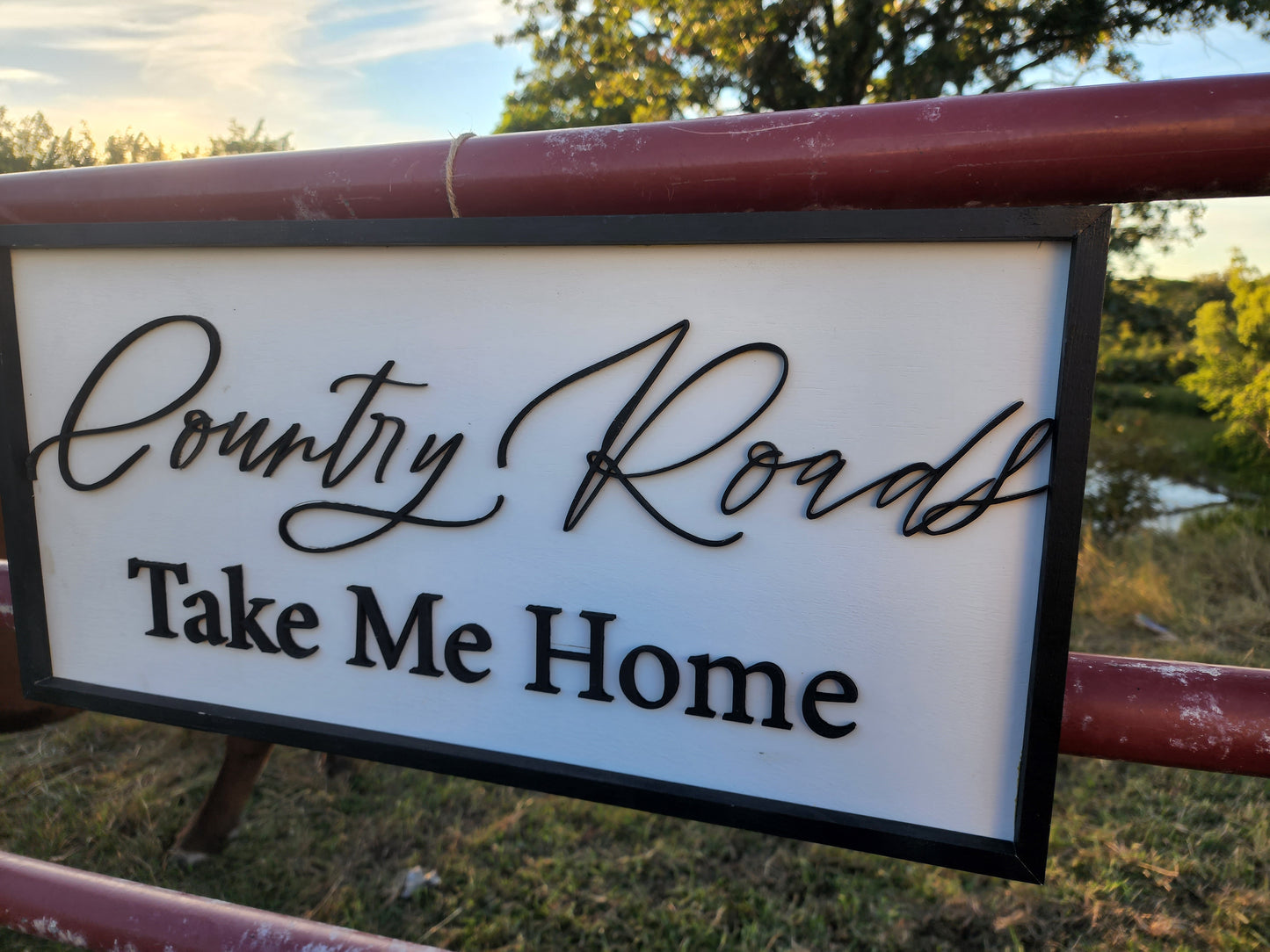 Country Roads Take Me Home Sign