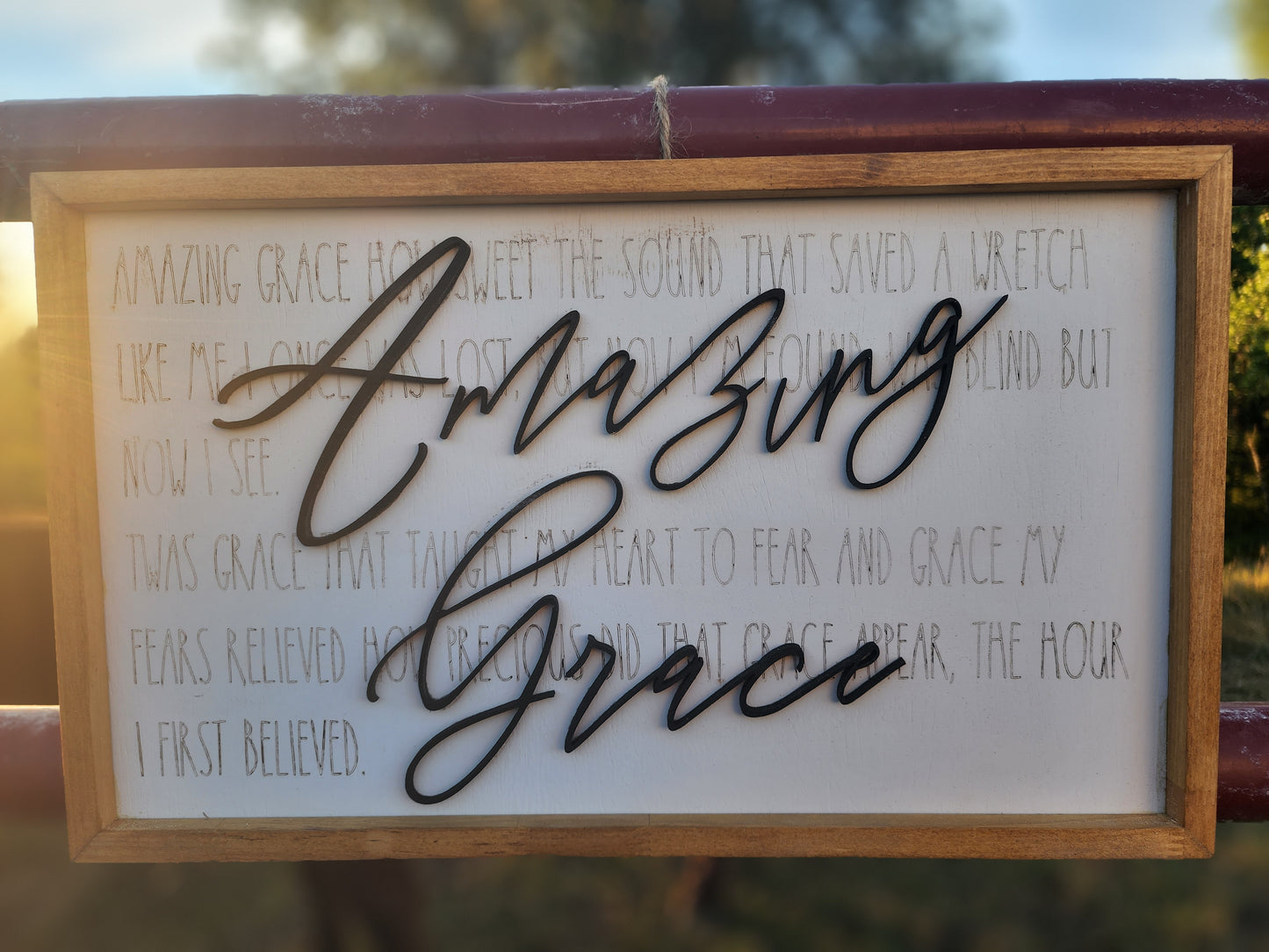 Amazing Grace Wooden Sign
