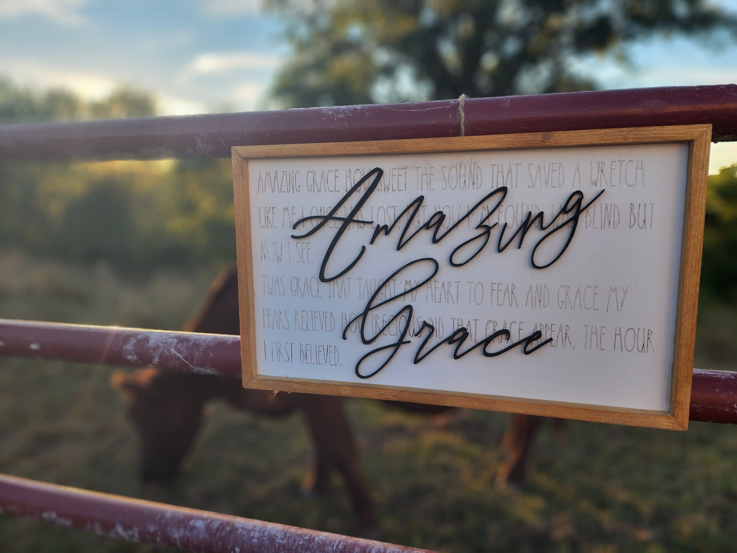 Amazing Grace Wooden Sign