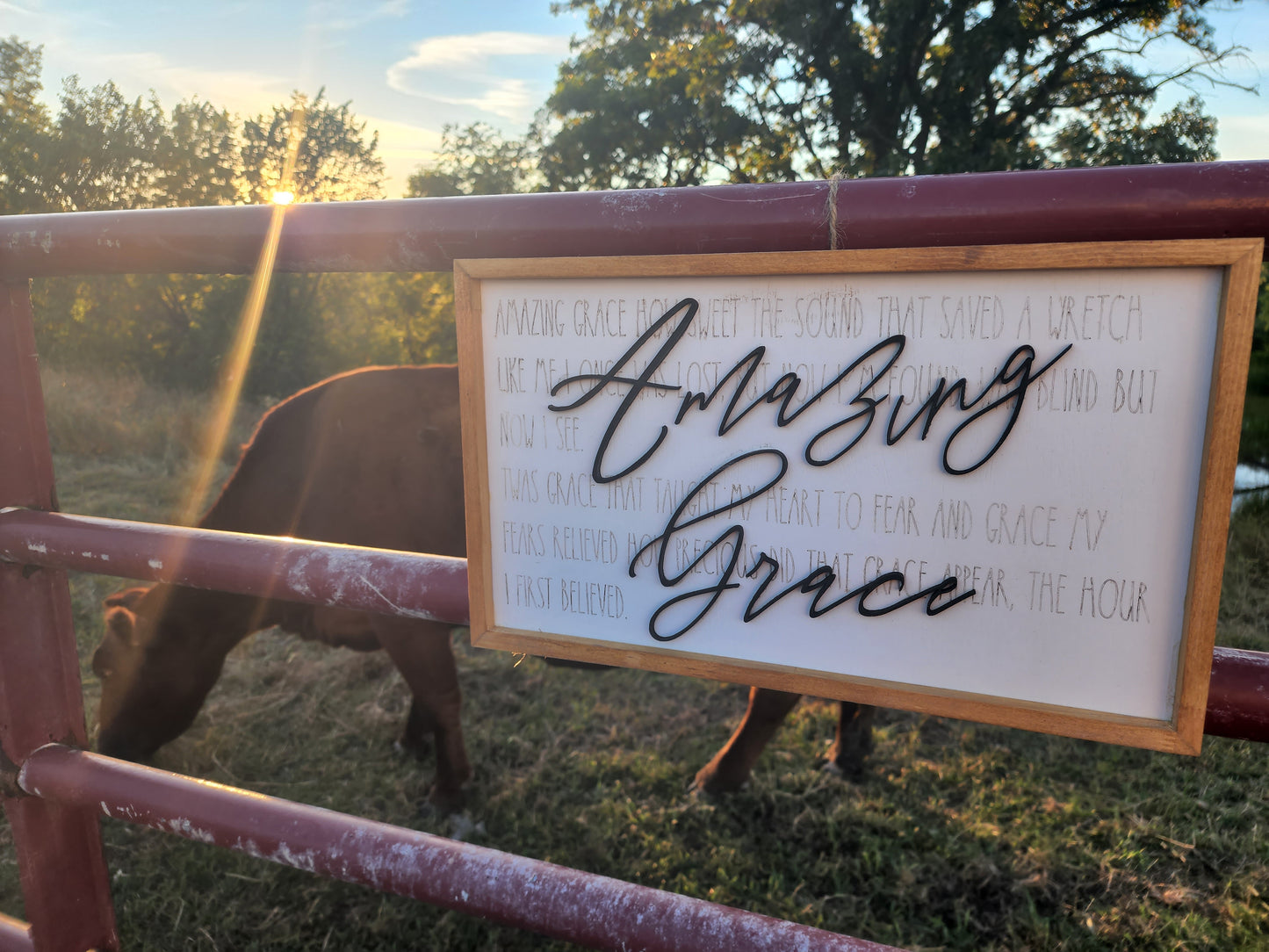 Amazing Grace Wooden Sign