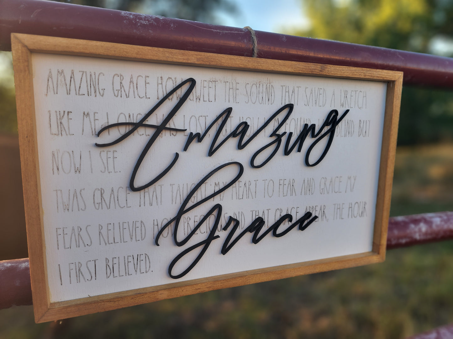 Amazing Grace Wooden Sign