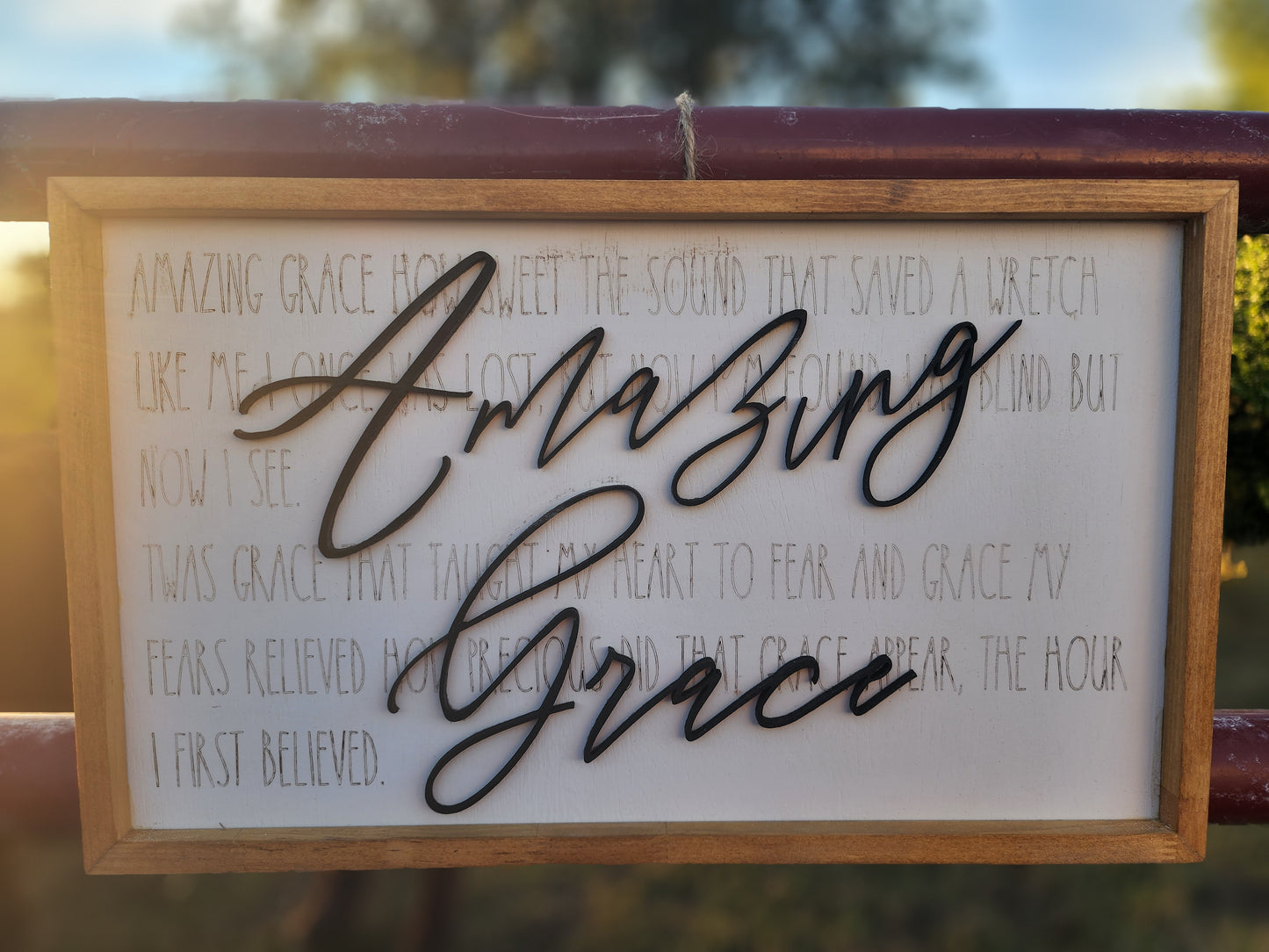 Amazing Grace Wooden Sign