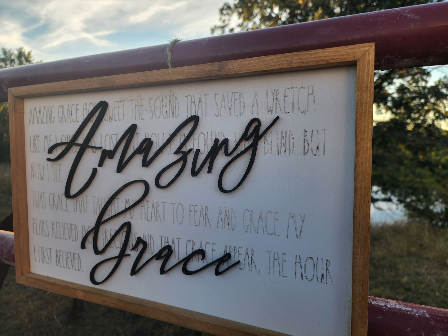 Amazing Grace Wooden Sign
