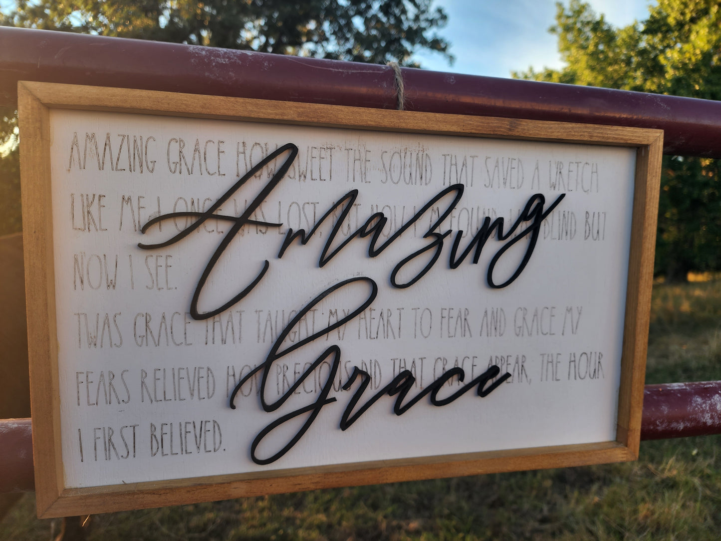 Amazing Grace Wooden Sign