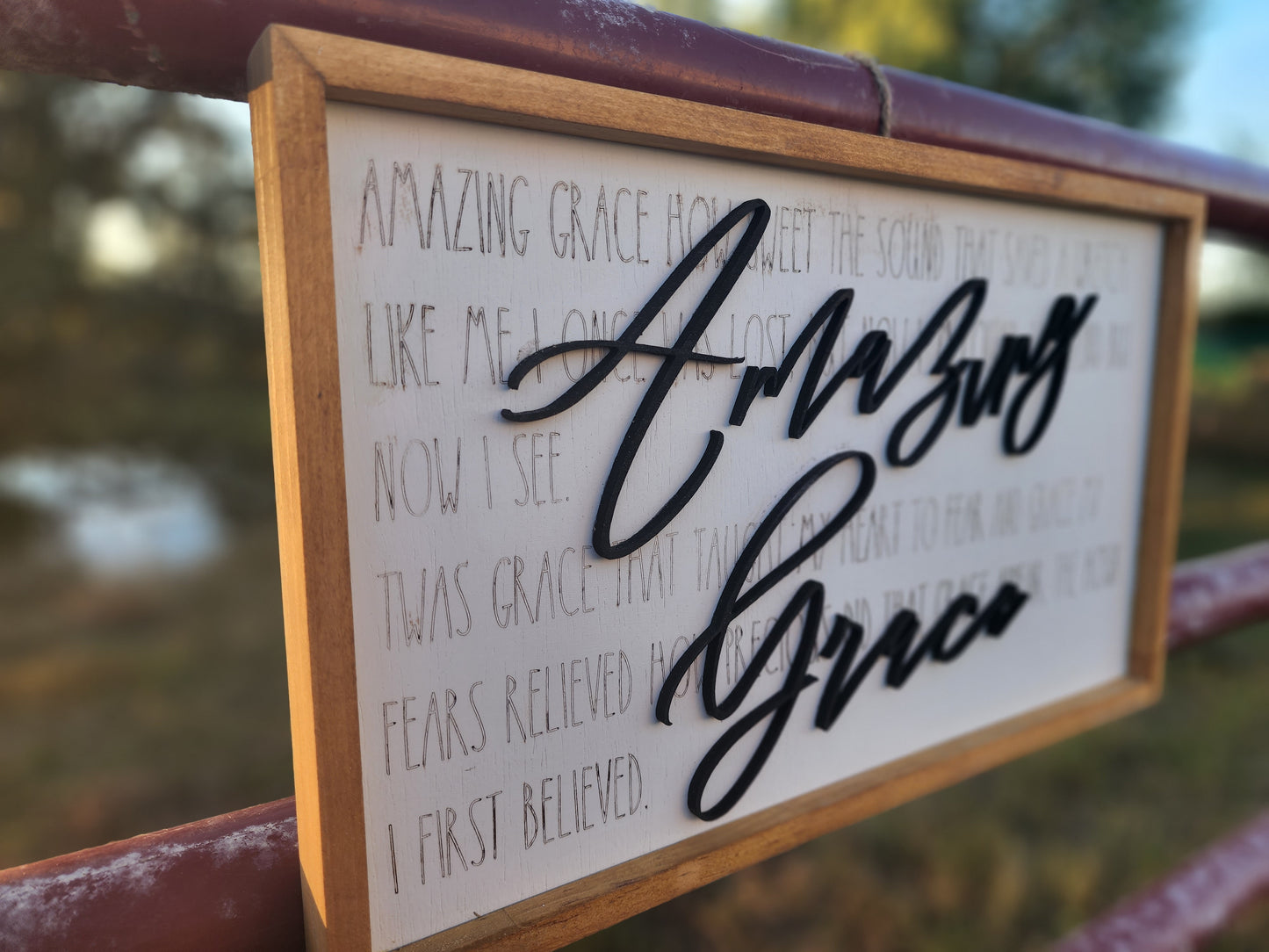 Amazing Grace Wooden Sign