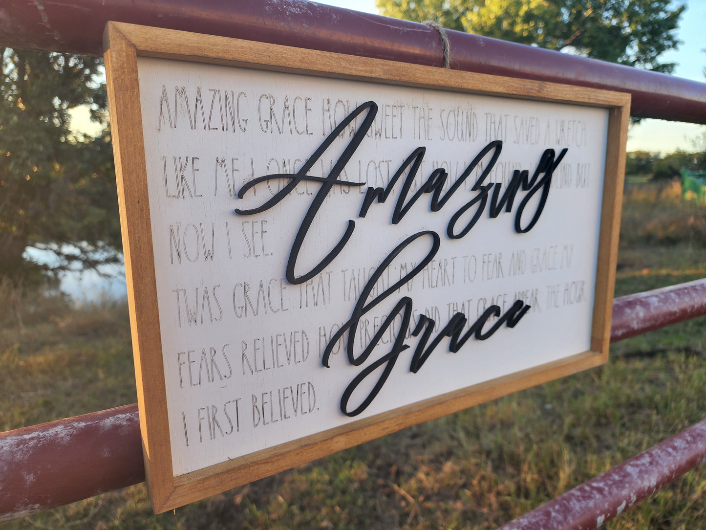 Amazing Grace Wooden Sign