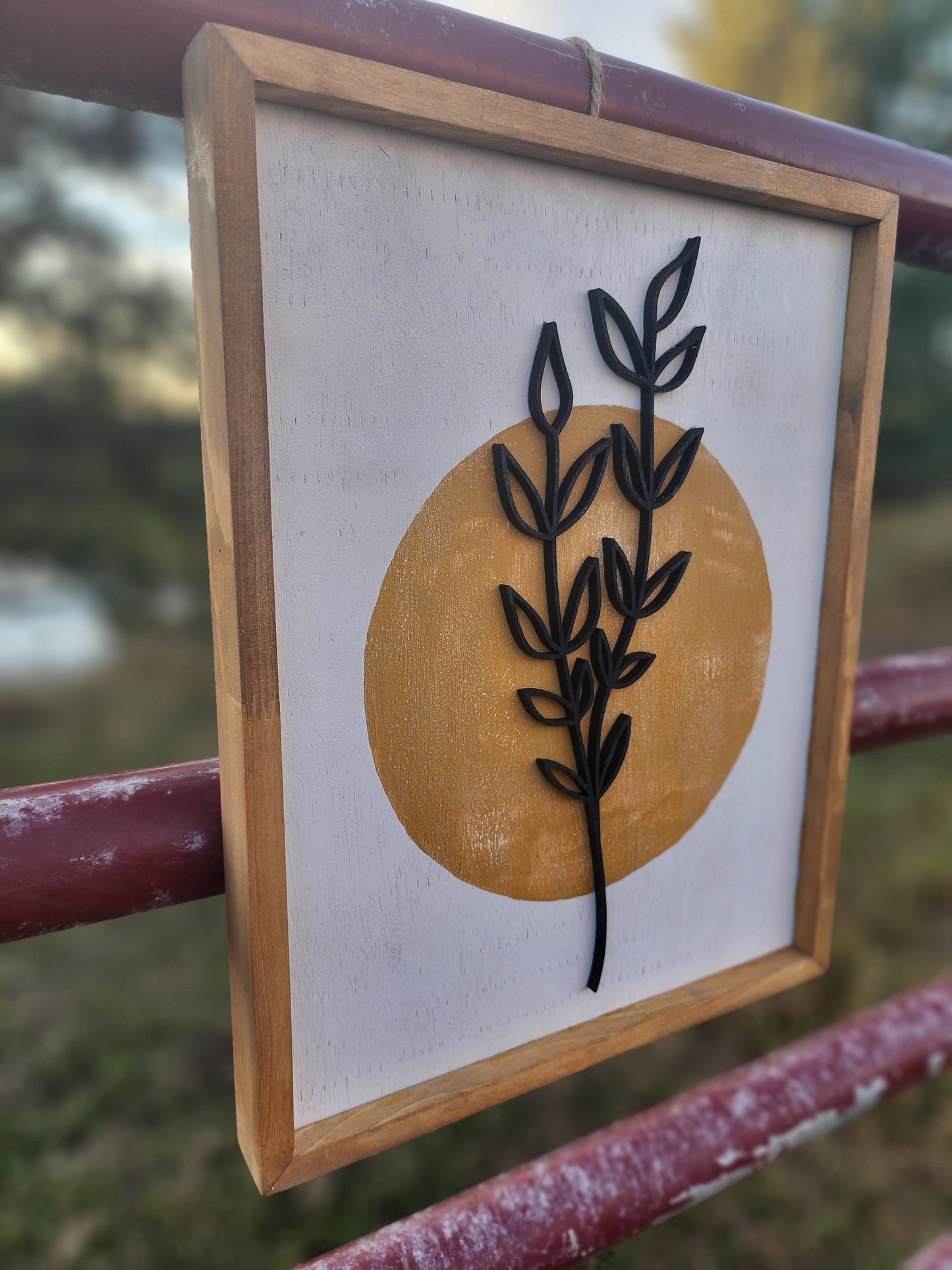Wood Flower Wall Art, Boho Wall Decor, Leaf Wood Wall Art