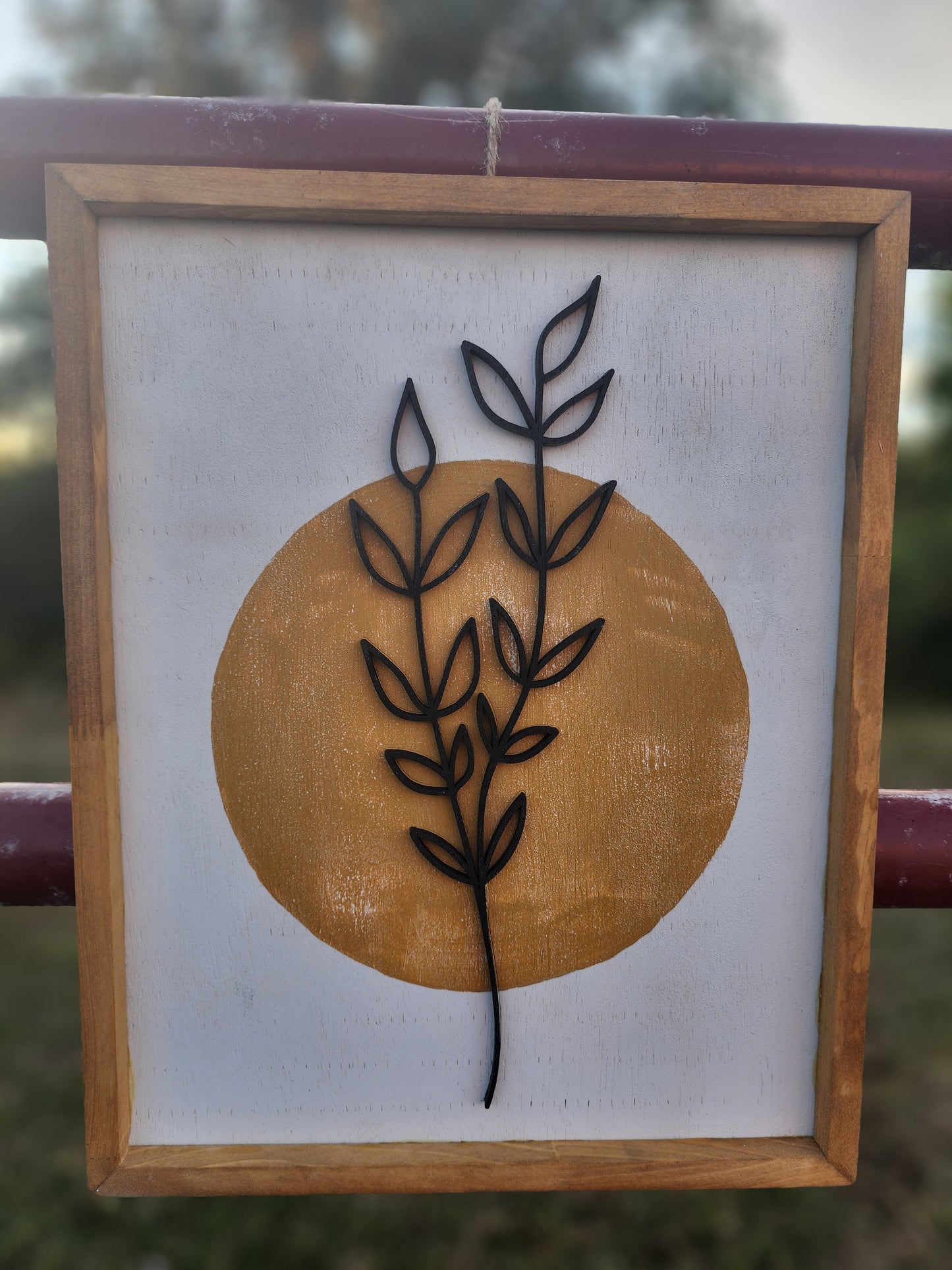 Wood Flower Wall Art, Boho Wall Decor, Leaf Wood Wall Art