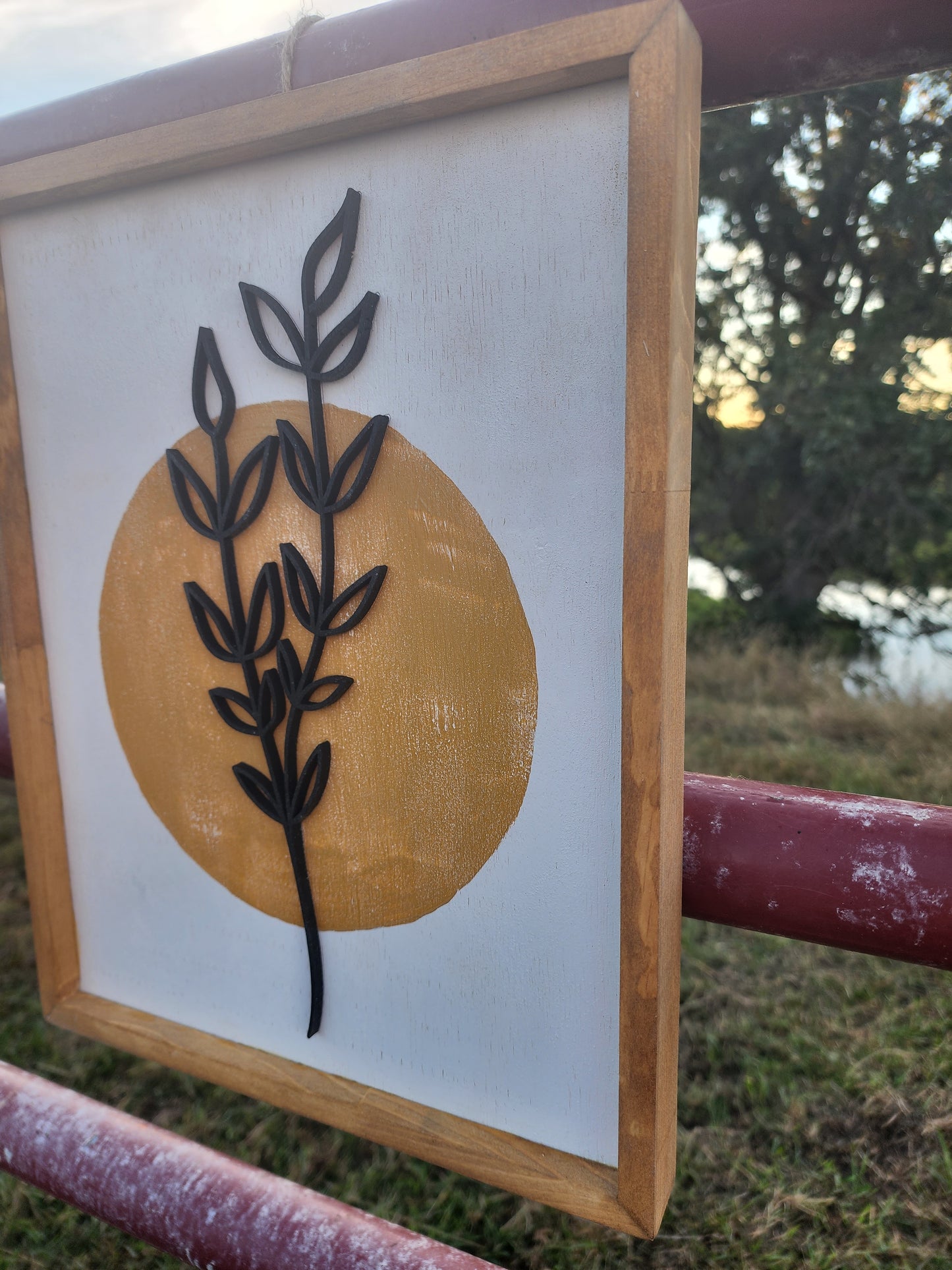Wood Flower Wall Art, Boho Wall Decor, Leaf Wood Wall Art